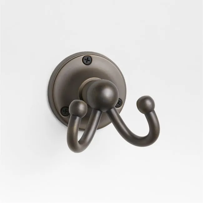 Classic Round Brushed Bronze Bathroom Towel Hook