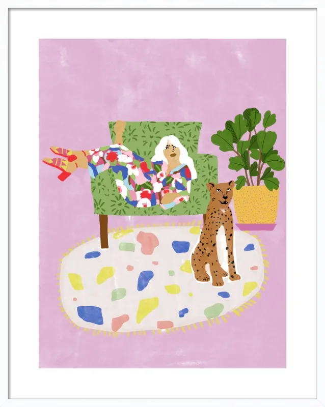 Lady and her tiger by Alja Horvat for Artfully Walls