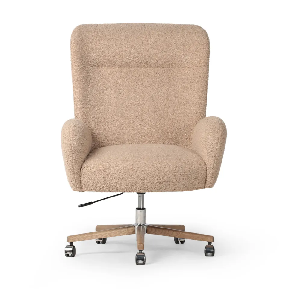 Cade Desk Chair - Sheepskin Camel
