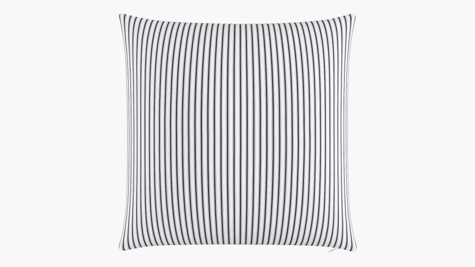 Throw Pillow 26", Black Classic Ticking Stripe, 26" x 26"