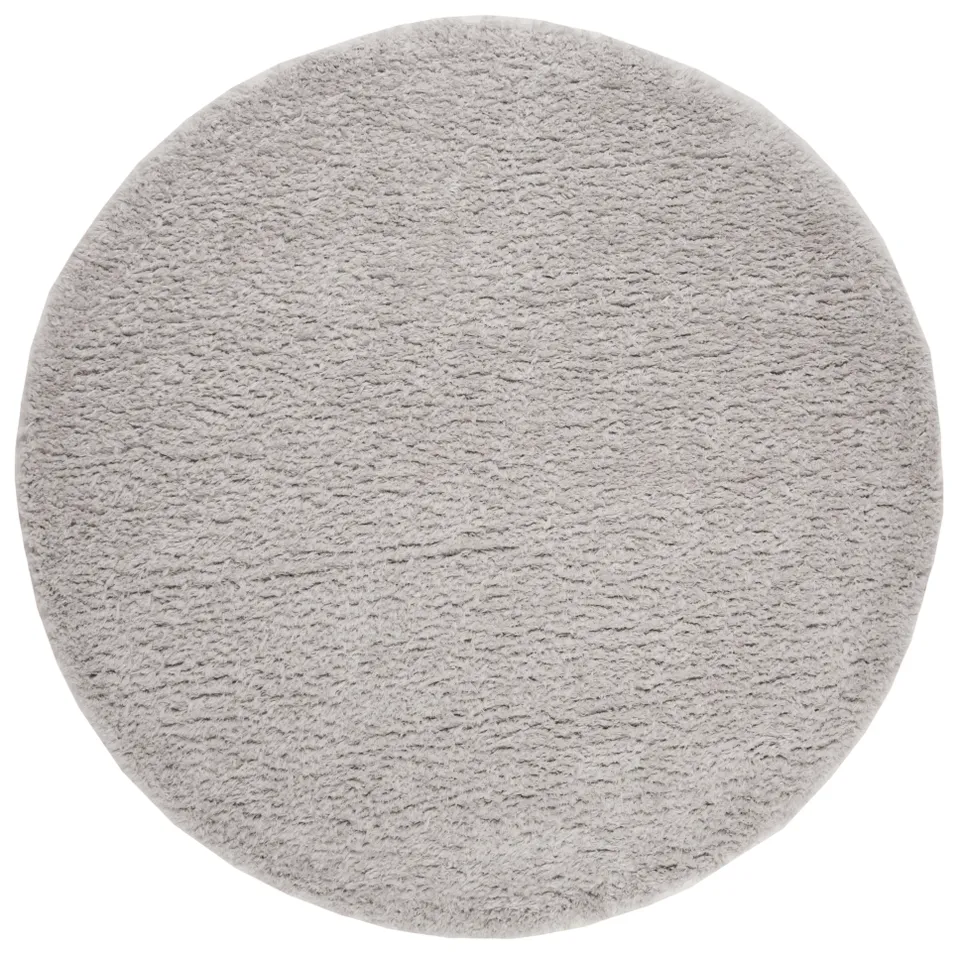 Arlo Home Woven Area Rug, MDG256G, Silver,  6' 7" X 6' 7" Round