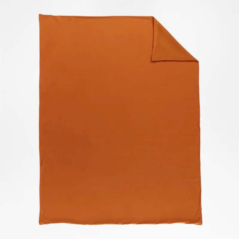 Scoop Terracotta Waffle Weave 100% Organic Cotton Kids Full/Queen Duvet Cover