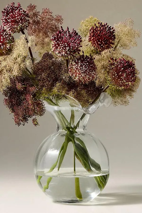 Vietri Hibiscus Italian Glass Vase Medium