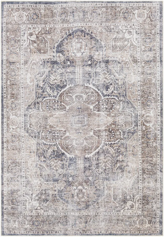 Tahmis Beige Indoor 7'10" x 10'2" Machine Woven Rug