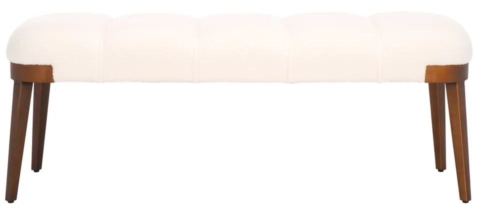 Maila Bench - Off White / Copper