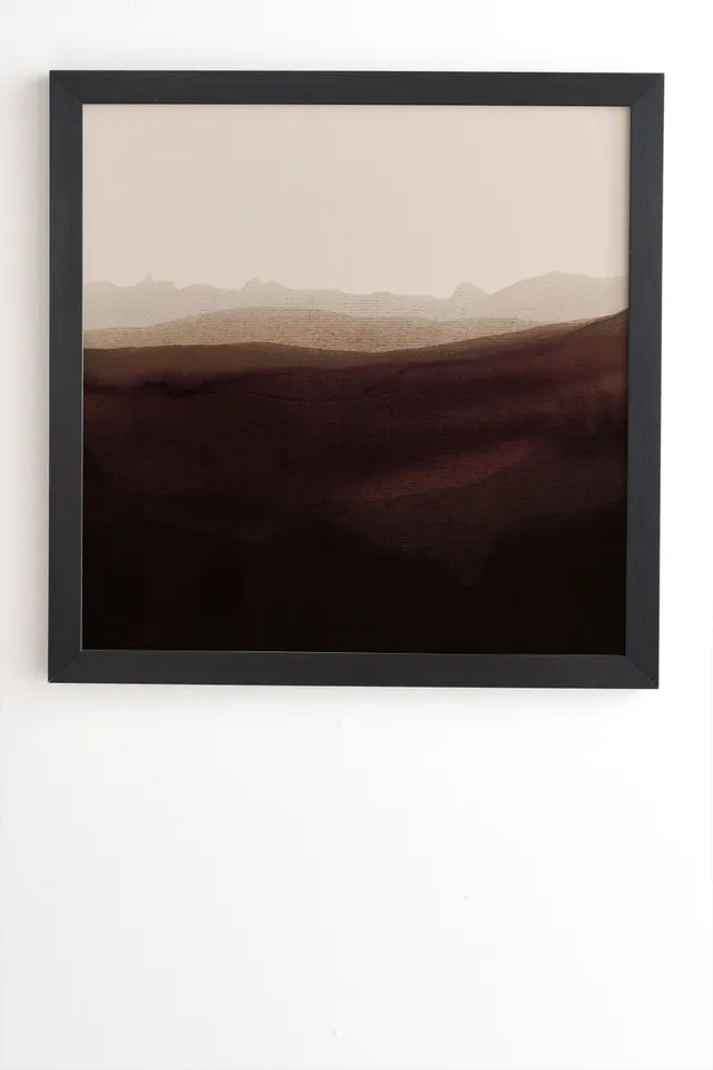 Mountain Horizon 31 by Iris Lehnhardt - Framed Wall Art Basic Black 12" x 12"