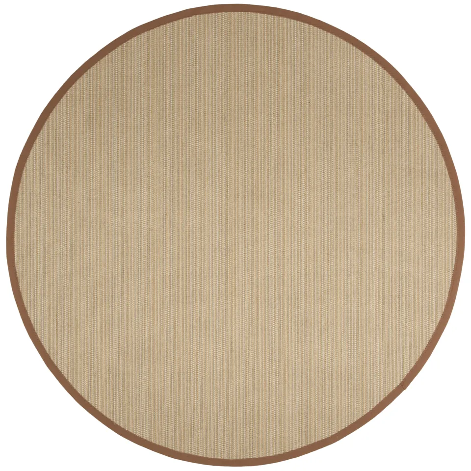 Arlo Home Woven Area Rug, NF132D, Multi/Light Brown,  6' X 6' Round