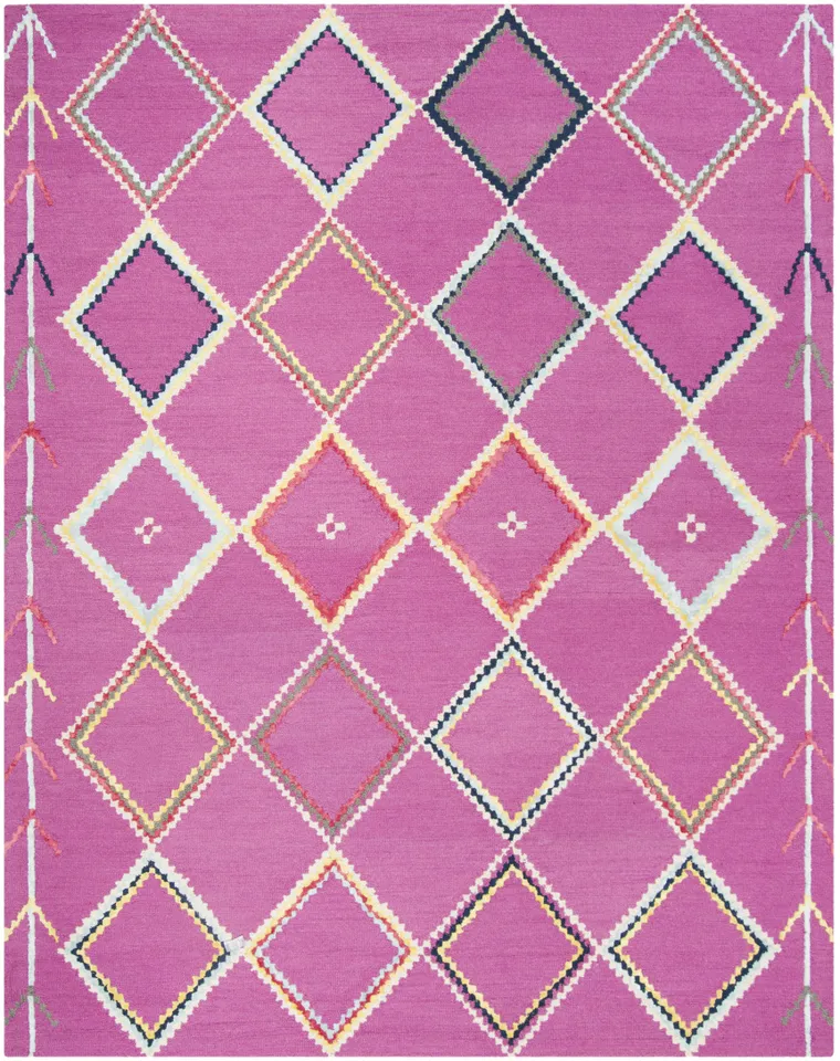 Arlo Home Hand Tufted Area Rug, BLG563R, Fuchsia/Multi,  8' X 10'