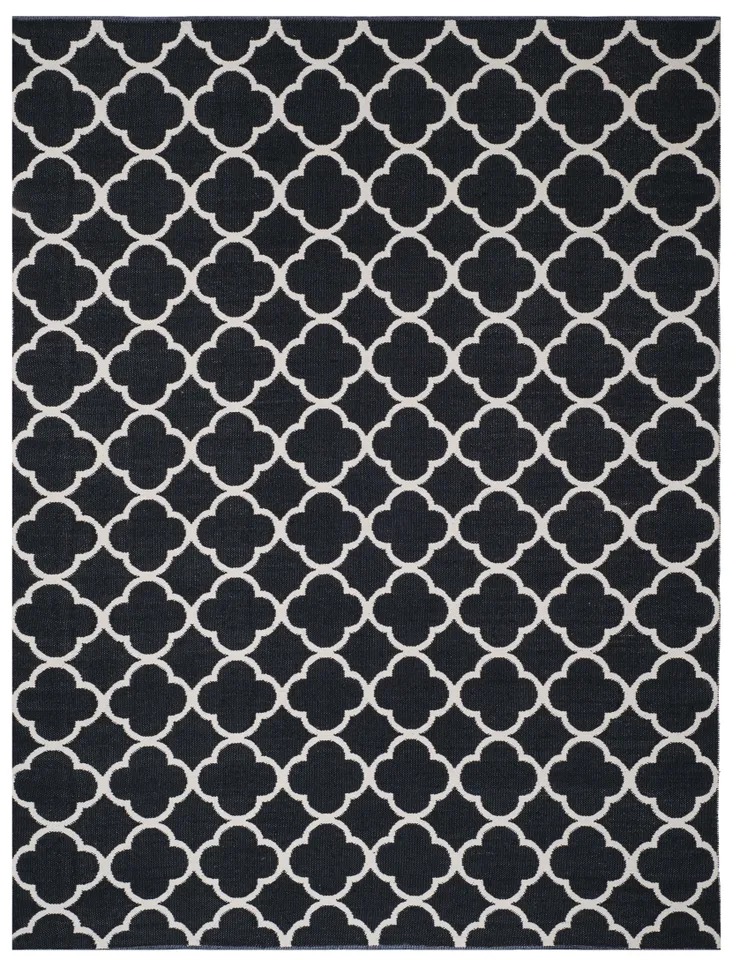 Arlo Home Hand Woven Area Rug, MTK725D, Black/Ivory,  8' X 10'
