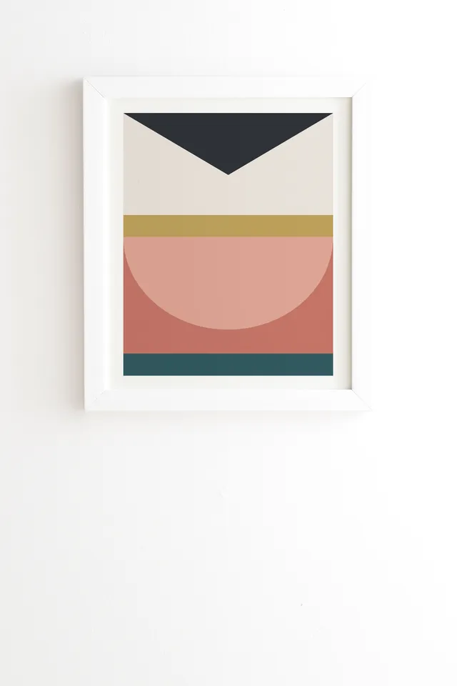 Maximalist Geometric 03 by The Old Art Studio - Framed Wall Art Basic White 12" x 12"