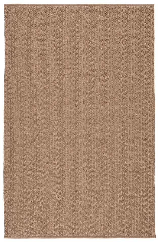 Iver Indoor/ Outdoor Solid Tan Area Rug (10'X14')