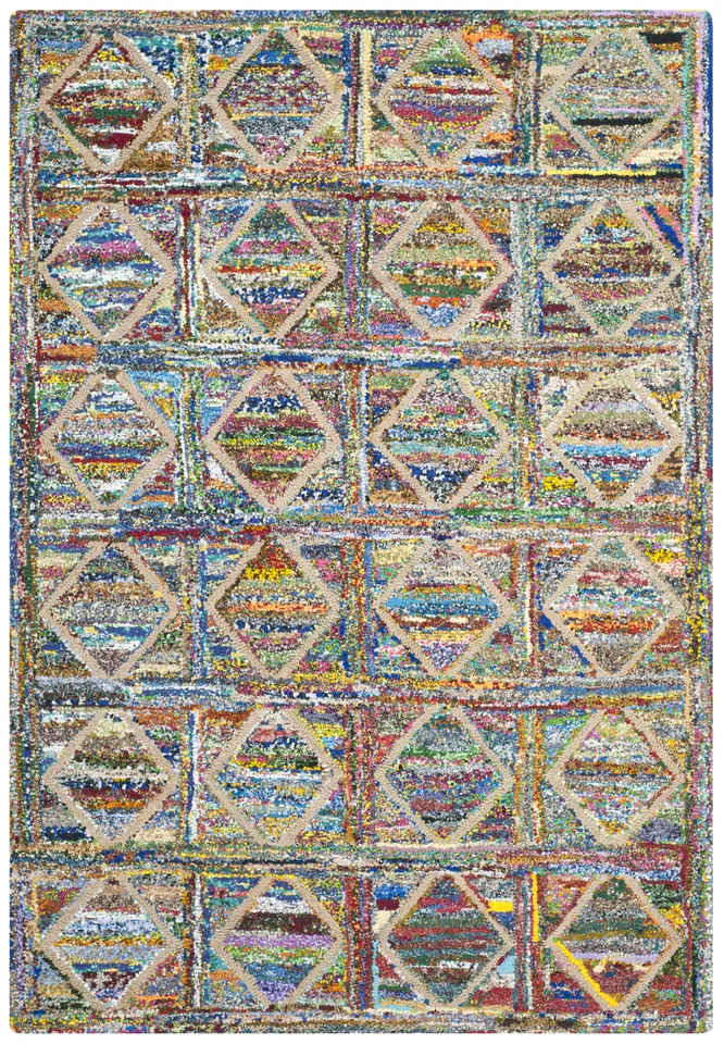 Arlo Home Hand Tufted Area Rug, NAN440A, Multi,  5' X 8'