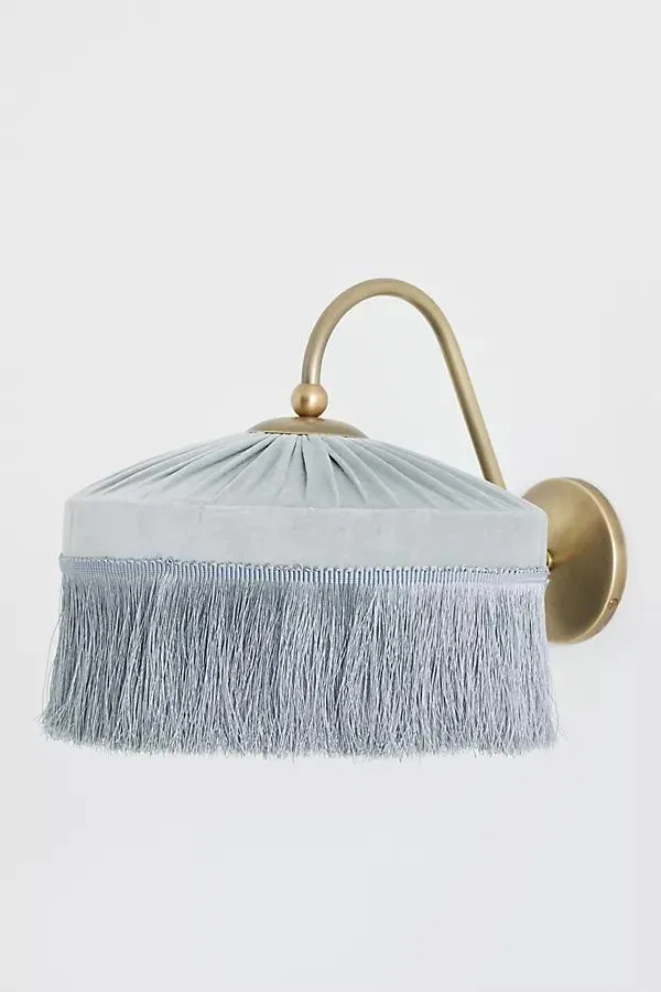 Sinclair Tassel-Fringed Velvet Sconce Wall Light