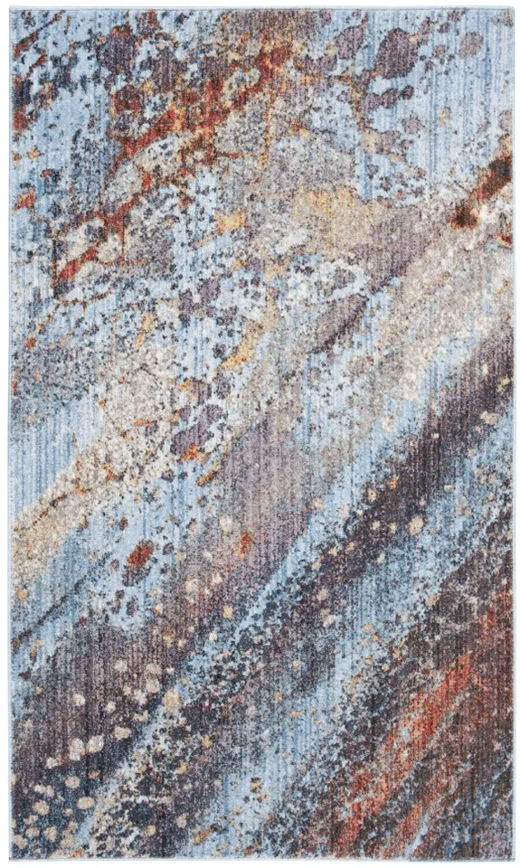 Arlo Home Woven Area Rug, MNY617D, Red/Multi,  4' X 6'