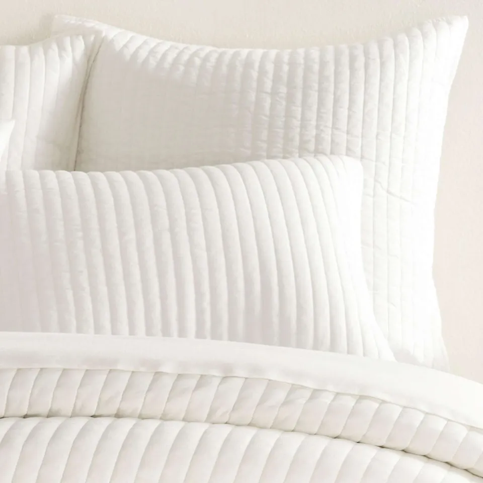 Cozy Cotton Ivory Quilted Sham