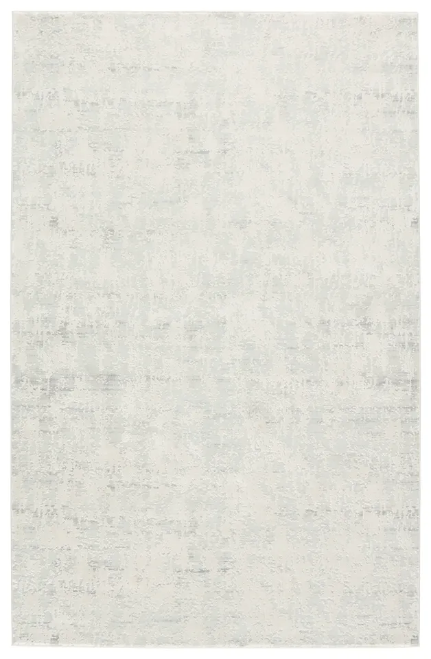 Arvo Abstract Silver/ Ivory Area Rug (5'3"X7'6")