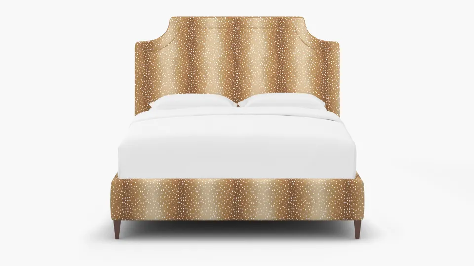 Deco Bed, Faline, Walnut Square Tapered Leg, Twin