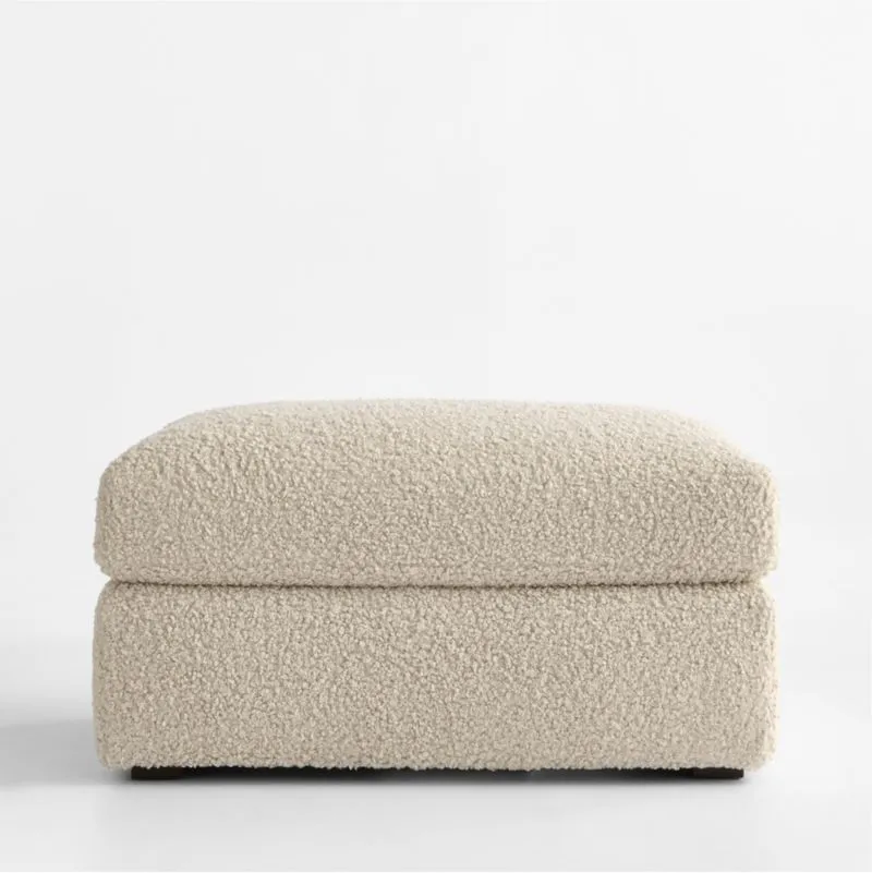 Murray Beige Sherpa Nursery Ottoman
