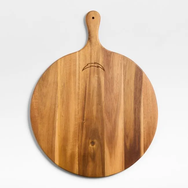 NFL Los Angeles Chargers Tondo Acacia Round Serving Board