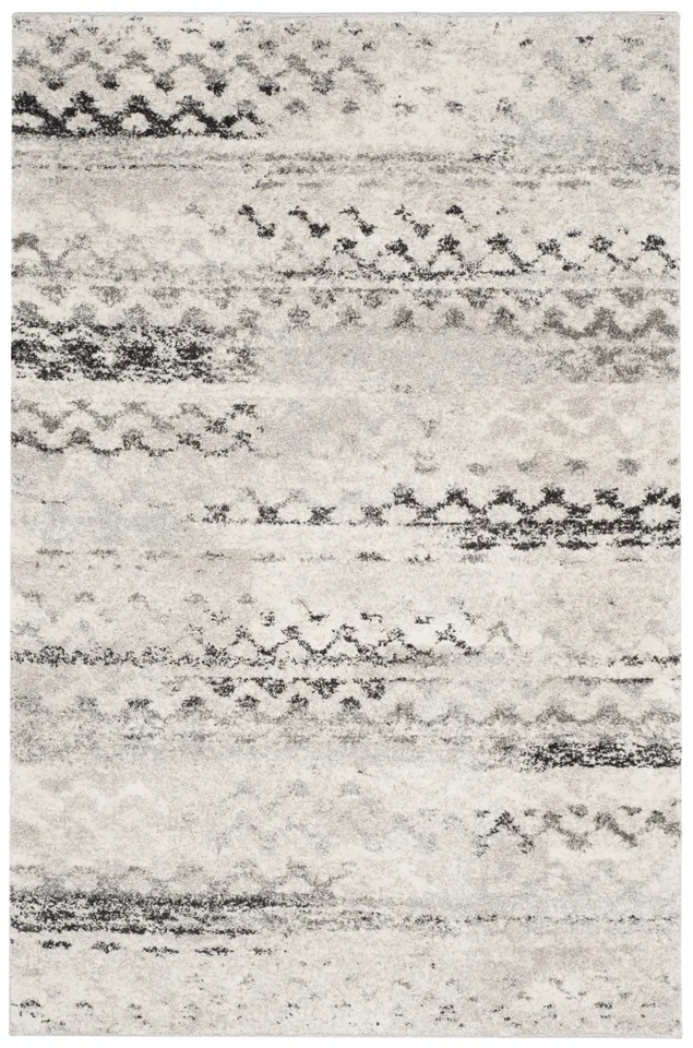Arlo Home Woven Area Rug, RET2136-1180, Cream/Grey,  4' X 6'