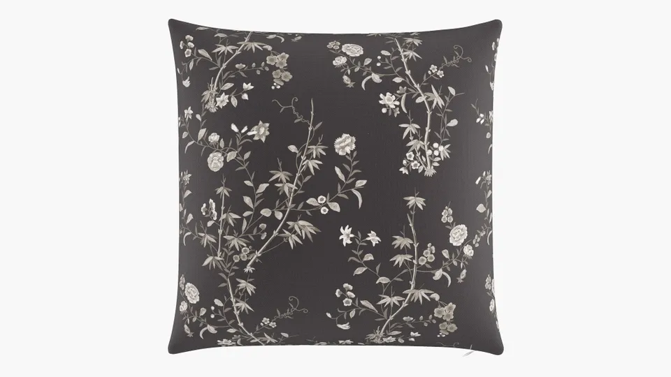 Throw Pillow 26", Black Bamboo Garden, 26" x 26"