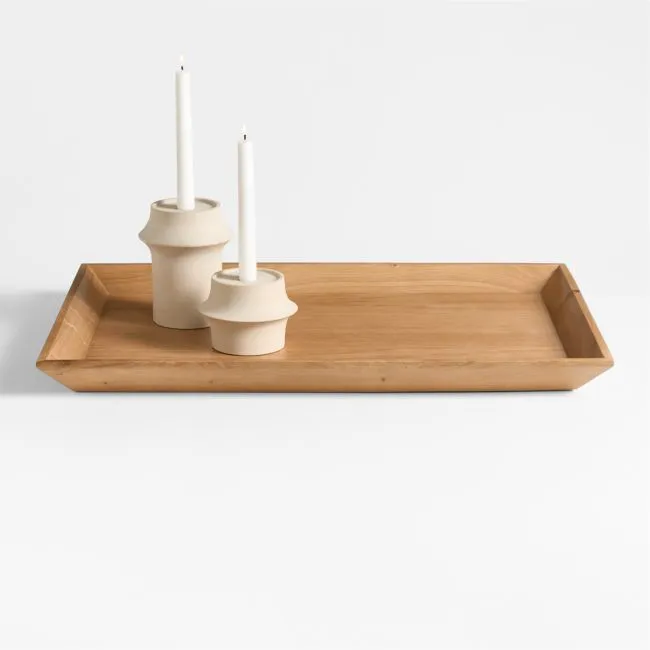Memento Large Natural Oak Wood Tray
