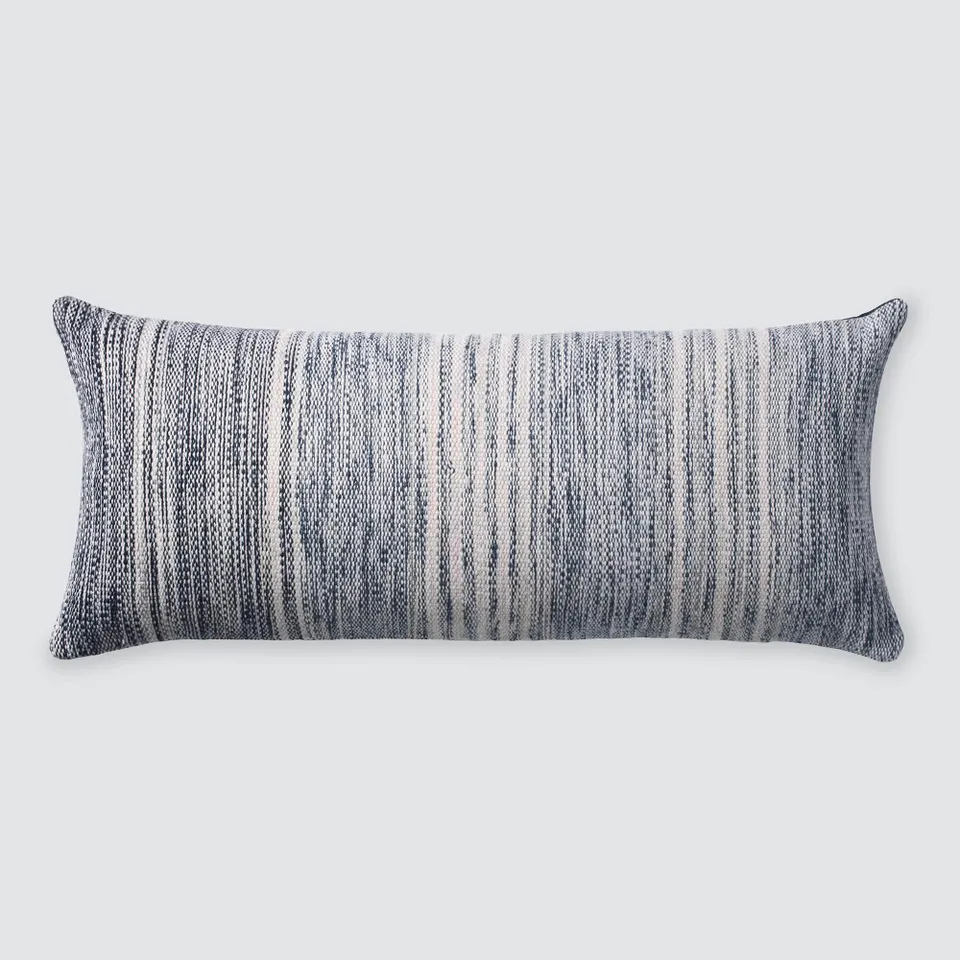 The Citizenry Lorena Lumbar Pillow | 12" x 30" | Blue