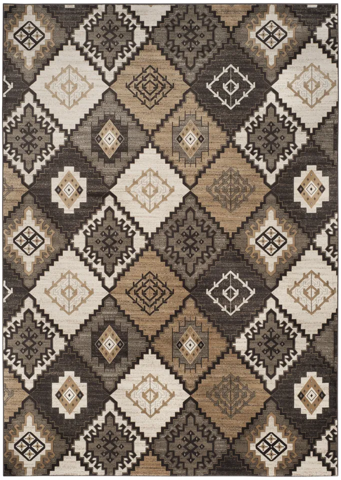 Arlo Home Woven Area Rug, VTG577F, Black/Ivory,  8' X 11'