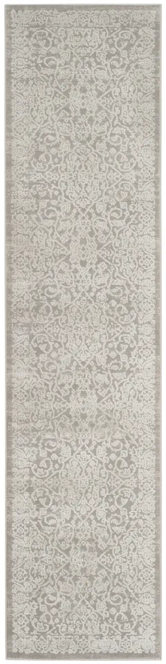 Arlo Home Woven Area Rug, PRN714G, Grey/Beige,  2' X 10'