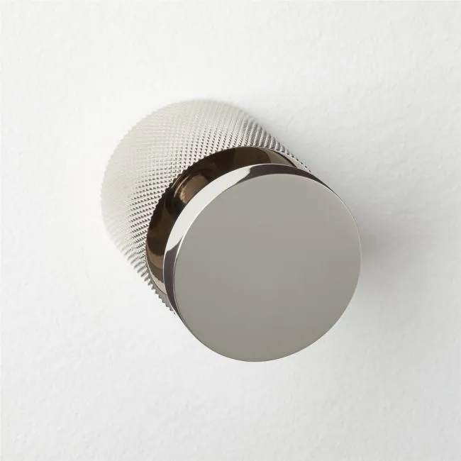 Nicolo Knurled Polished Nickel Wall Hook