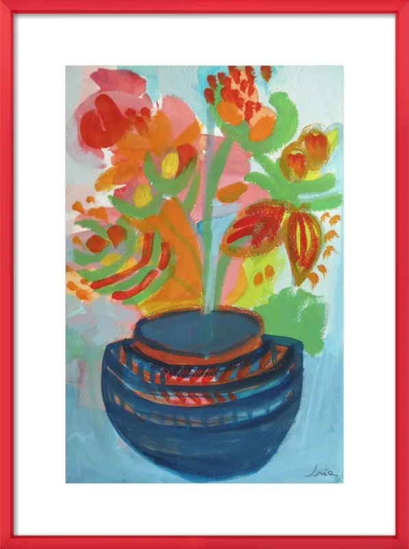 Red Flowers by Iria Fernandez Alvarez for Artfully Walls