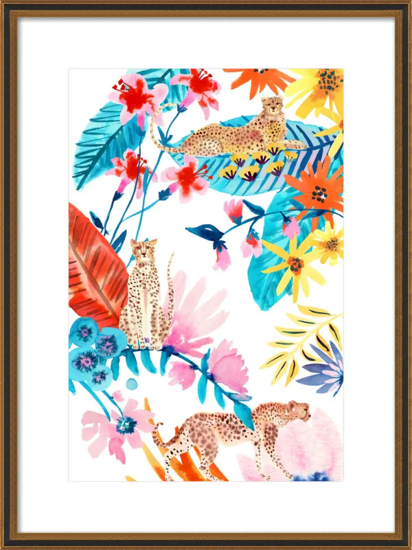 Cheetah Jungle by Jen Lindup for Artfully Walls
