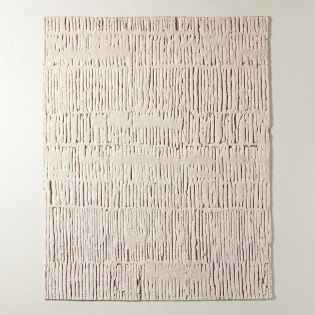 Emerson Hand-Knotted Warm White New Zealand Wool Area Rug 9'x12'