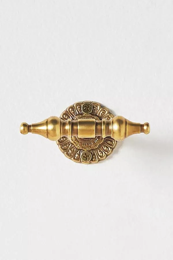 Ida Heritage Brass Scalloped Feather Peacock Bath Hook