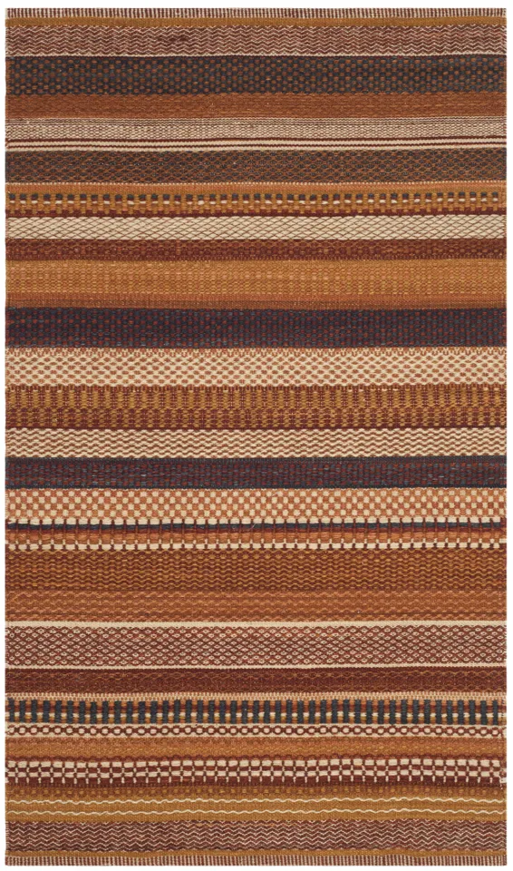 Arlo Home Hand Woven Area Rug, KLM951B, Rust,  3' X 5'