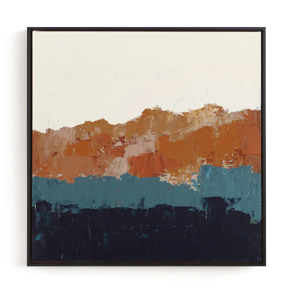 Abstract Color Study Blue And Orange Limited Edition Fine Art Print