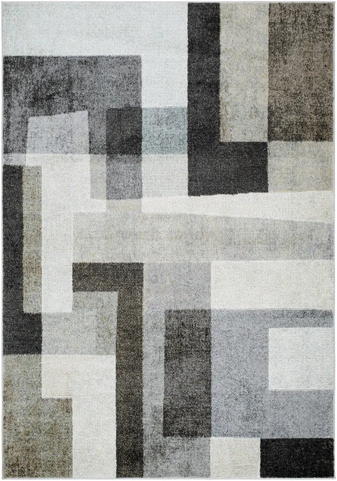 Hyde Park Gray Indoor 7'10" x 10' Machine Woven Rug