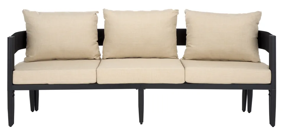 Viola 3 Seater Sofa - Black / Taupe