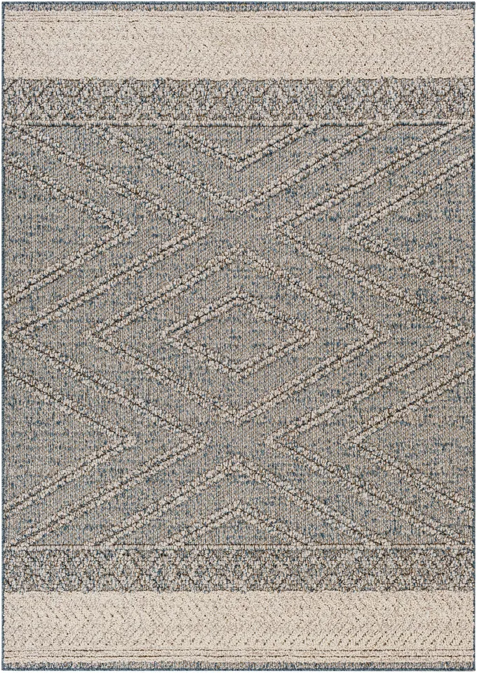 Sarasota Beige Outdoor 5' x 7' Machine Woven Rug