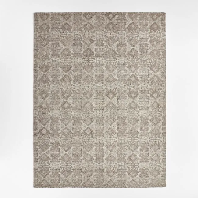 Alvarez Wool Hand-Tufted Brown Area Rug 8'x10'