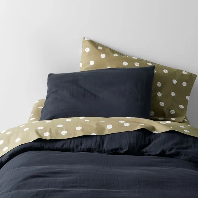 Supersoft Midnight Navy Blue Gauze Kids Twin Duvet Cover