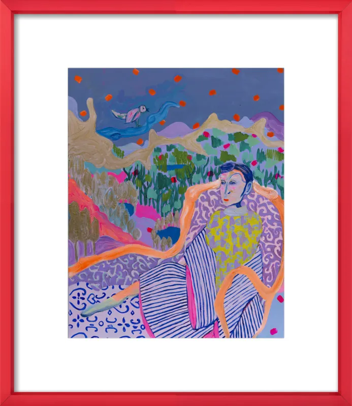 "The Nightingale" illustration by Davina Shefet for Artfully Walls