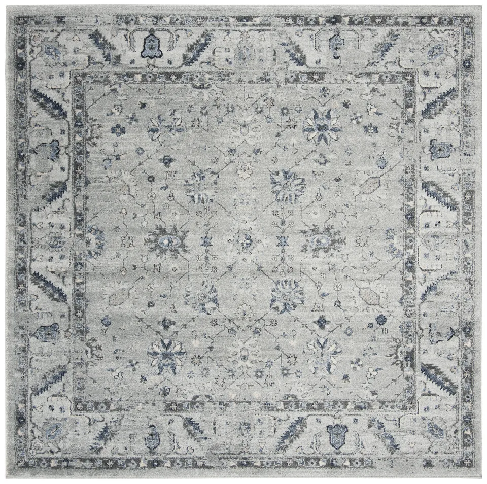 Arlo Home Woven Area Rug, CHL413F, Grey/Dark Grey,  6' 7" X 6' 7" Square