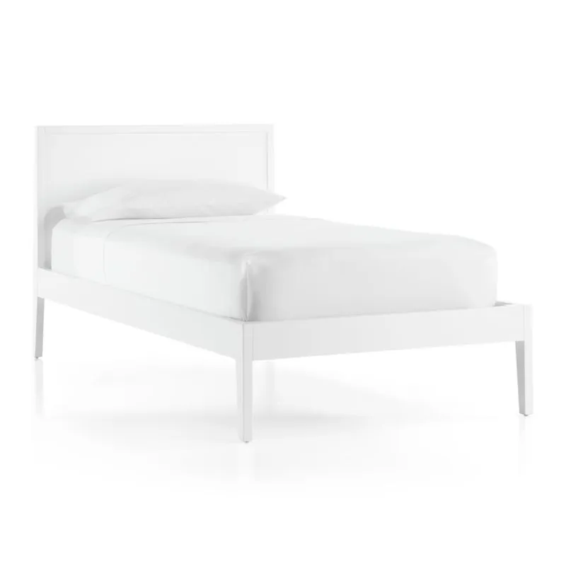 Ever Simple White Wood Kids Twin Bed