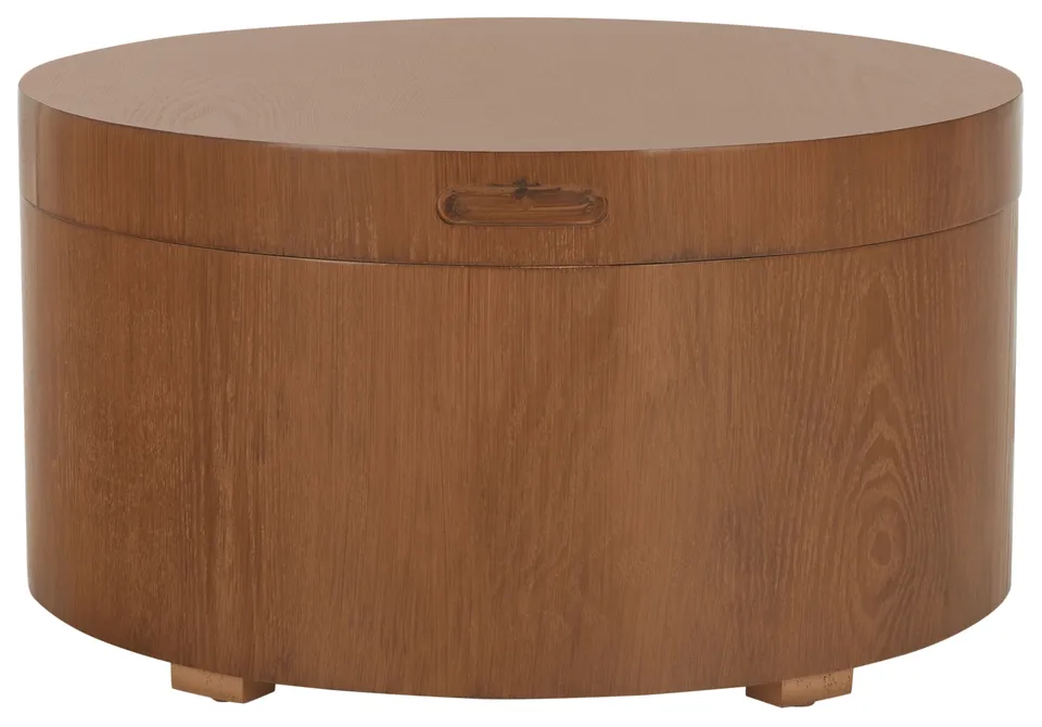 Rafaela Round Coffee Table - Natural Brown