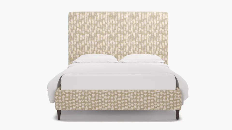 Classic Bed, Sand Odalisque, Espresso Square Tapered Leg, Twin
