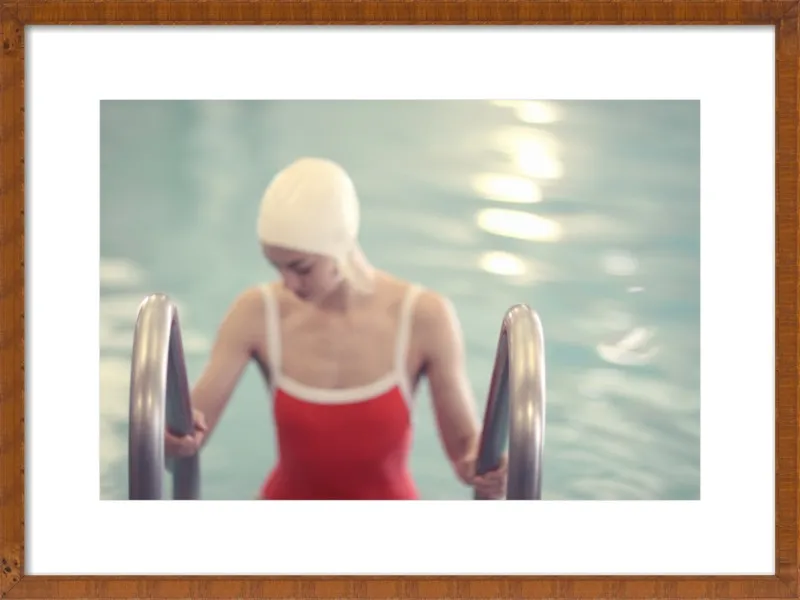 Swimmer in a Red Suit by Lucy Snowe for Artfully Walls