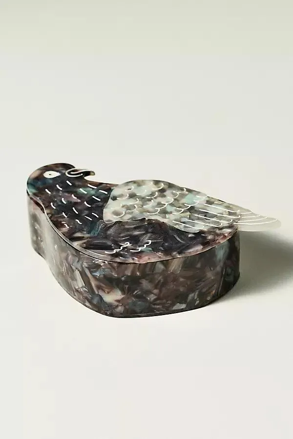 Solar Eclipse Hand-Painted Lidded Trinket Box