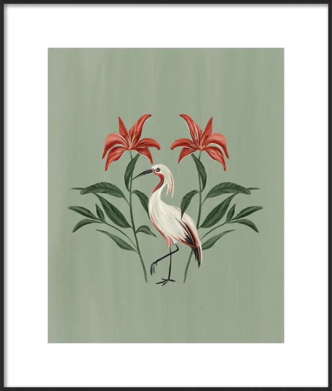 Tropical Crane by Nancy Noreth for Artfully Walls