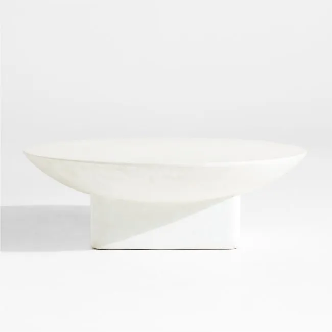 Sayulita Ivory Concrete 48" Round Indoor/Outdoor Coffee Table